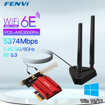FENVI Wi-Fi 6E 5374Mbps AX210 Jaoks Bluetooth5.3 802.11 AX 2.4 G/5G/6Ghz Traadita PCIE Adapter WiFi Võrgu Kaart Toetab PC Win10/11