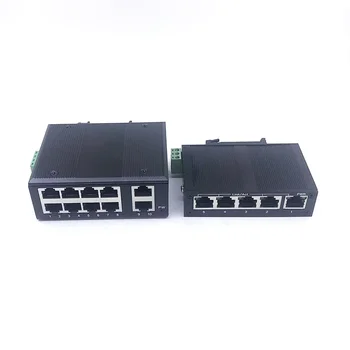 Haldamata MINI 5/10port 10/100M 5V-58V 5/10port 100M tööstus-port ethernet switch Piksekaitse 4KV, anti-staatiline, 4KV