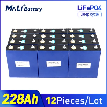 Hr Li 3.2 V 228Ah 12TK LiFePO4 Aku Cell 230Ah Liitium-Raud-Fosfaat Sügav Tsüklit Diy 12V 24V 36V 48V Golf Käru
