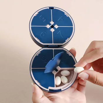 Jaapani 7 päeva Nädalas Kaasaskantav Pill Lõikur Box Mini Narkootikumide Kasti Tablett Lõikur Pill Juhul Ladustamise Crusher Reisi Pill Box