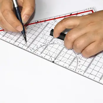 Kolmnurk Joonlaud Mitmeotstarbeline Kerge 25cm Matemaatika Geomeetria Tööriista Mõõtmine Joonlaua Projekteerimine Õpilane Maali Töötuba