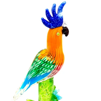 Käsitöö papagoi kunsti klaasist puhutud loomade lindude figuriin
