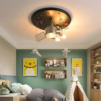 Laste tuba lamp kosmoselaev poiss magamistuba kerge cartoon loominguline lae lamp
