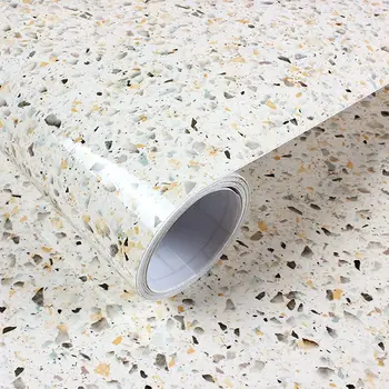 Läikiv Paber Marmor Köök Countertop Isekleepuv Vinüül Veekindel Eemaldatav Tapeet, PVC-Valge Graniit Marmor Kleebis