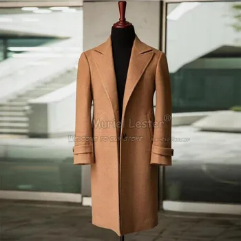 Meeste Soe Pikk Jope Lai Tipp Rinnamikrofon Casual Pintsak Ühe Karavan Äri Overcoat Custom Made Suit Jakid Pluss Suurus Outwear