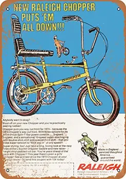 Metallist Märk - 1970 Raleigh Chopper Jalgratta - Vintage Ilme Seina Decor õlle Cafe Bar Kaunistamine Käsitöö