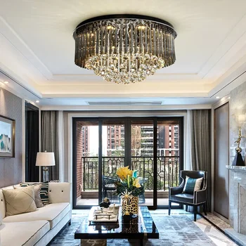 Must home decor laes lühter kaasaegne crystal lamp magamistoaga Luksuslik elutuba lühtrid valgustusseadmete