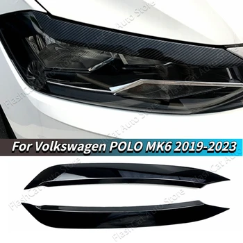 Näiteks VW Polo MK6 2019-2023 süsinikkiust Vaadata Esitulede Kulme Silmalaud Kleebis Volkswagen Sisekujundus Kate Tarvikud Car Styling