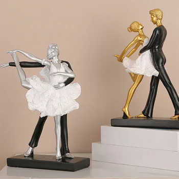 Paar Tantsu Skulptuur Vaik Paar Balletitantsija Kuju Kunsti Töölaua Kaunistus Home Decor