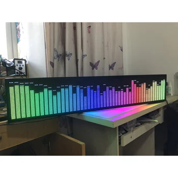 RGB Värviline Muusika Spektri Kuvamine Auto Audio LED hääljuhtimine Ekvalaiser KTV Etapp Baar Rütmi Kerge Alumiiniumsulamist Kest