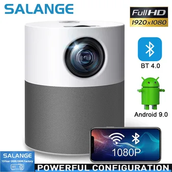 Salange Mini Projektor Full HD 1080P P40 LED Projetor 4K Video Bluetooth-Beamer 5000 Luumenit Android Projektorid Smart Home Theater