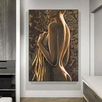 Seksikas Naine, Keha Alasti Tüdruk Seina Art Higheels Siidist Sukad Naine Lõuendil õlimaal Sensuaalne Plakat ja Trükib Erootiline Home Decor