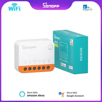 SONOFF MINIR4 WiFi Smart Switch 2-Tee-Kontrolli Mini Äärmiselt Targa Kodu Relee Toetada R5 S-MATE Hääl Alexa Alice Google Kodu
