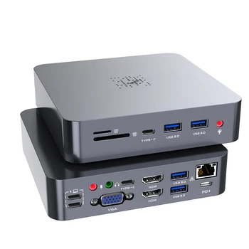 Sülearvuti USB-C Docking Station Dual Monitor Dual HDMI Adapter keskus Mac MacBook Pro