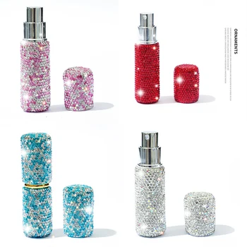 Teemant-Kaetud Lõhnaõli Pudel 10ml Spray Pudel, Klaas Tühi Kosmeetika Proovi Viaali Mini Korduvtäidetavaid Pihusti Makeuo Tööriist