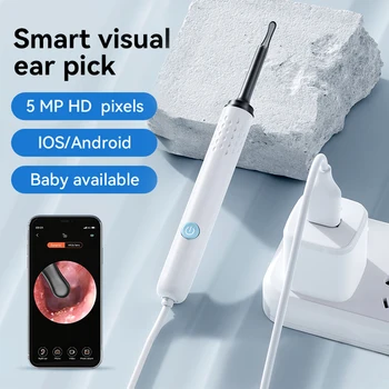 Traadita Smart Visuaalne Kõrva Puhastaja Otoscope WiFi Helendav Earpick Kõrva Vaha Eemaldamise Vahend, Mis Kaamera Kõrva Endoscope Tervishoid