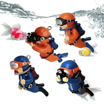 Ujuvad Akvaariumi Kaunistused Väike Vaik Sukelduja 4 Tk Ujuva Tarvikud Seadme Armas Bassein Ookeani Stseeni Kaunistused