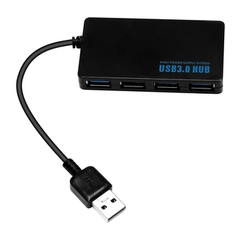 USB Hub, 4-Port Ultra-Slim USB 3.0 Hub Kaasaskantav Adapter kiire Laienemine Multi USB Hub Jagaja Plii Adapter Kaabel