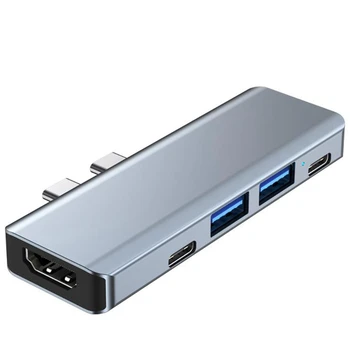USB-Tüüp C-Hub -Ühilduv MST 4K USB-C-HUB Docking Station, Sobib Pro Air Apple Arvuti Adapter