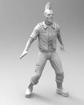 Uus Kokkupanemata 1/24 75mm vana ohvitser Zombie - Punk Vaik Joonis Värvimata Mudeli Komplekt