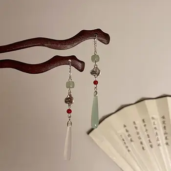 Vana-Stiilis Puidust Juuksed Pulgad Antiik-Hiina Stiil, Imitatsioon Jade Jade klambri külge Tutid Juuste Aksessuaarid Naistele