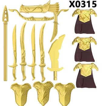 X0315 Keskaja II ehitusplokk Vana-Rooma Keskaegse Sõdurid Arvandmed Mini Hoone Mänguasi Lastele